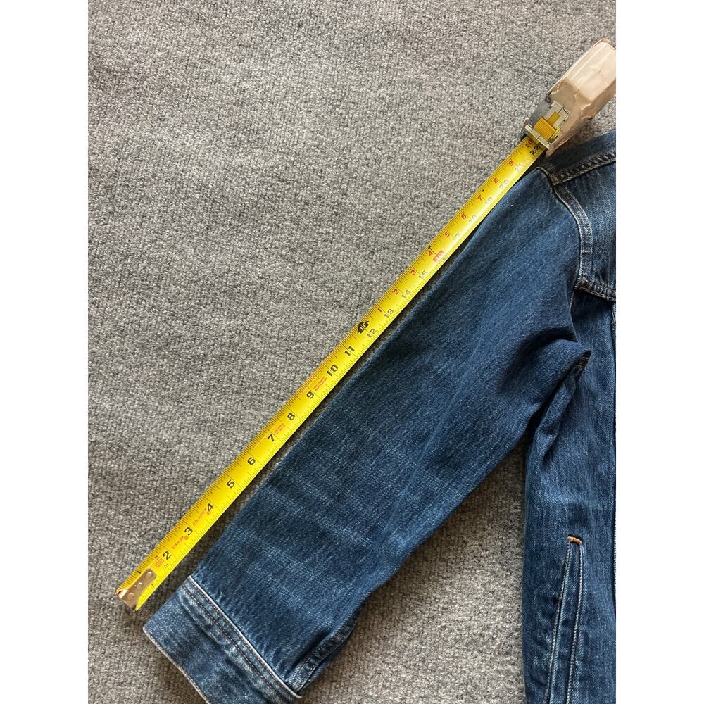 Madewell x Kule Sherpa Lined Collar Blue Kule Indigo Oversized Denim Jacket XS - Picture 8 of 9